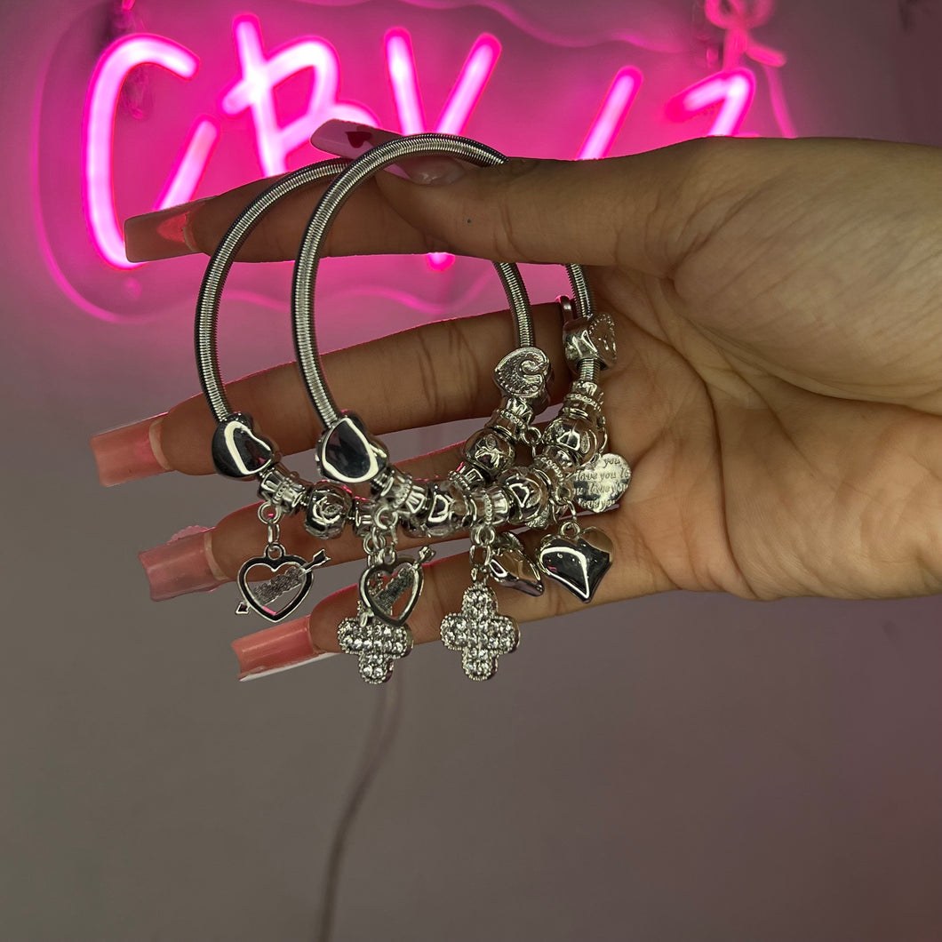 Silver Klover Spring Charm Bracelet