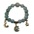 Blue & Gold Luna Beaded Bracelet