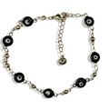 Gold & Black Mal De Ojo Anklet