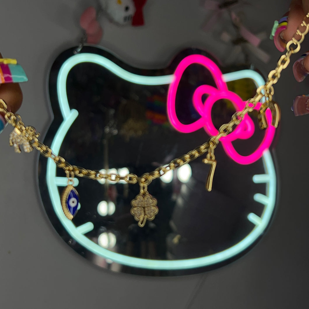 Gold Good Luck Charm Charm Bracelet