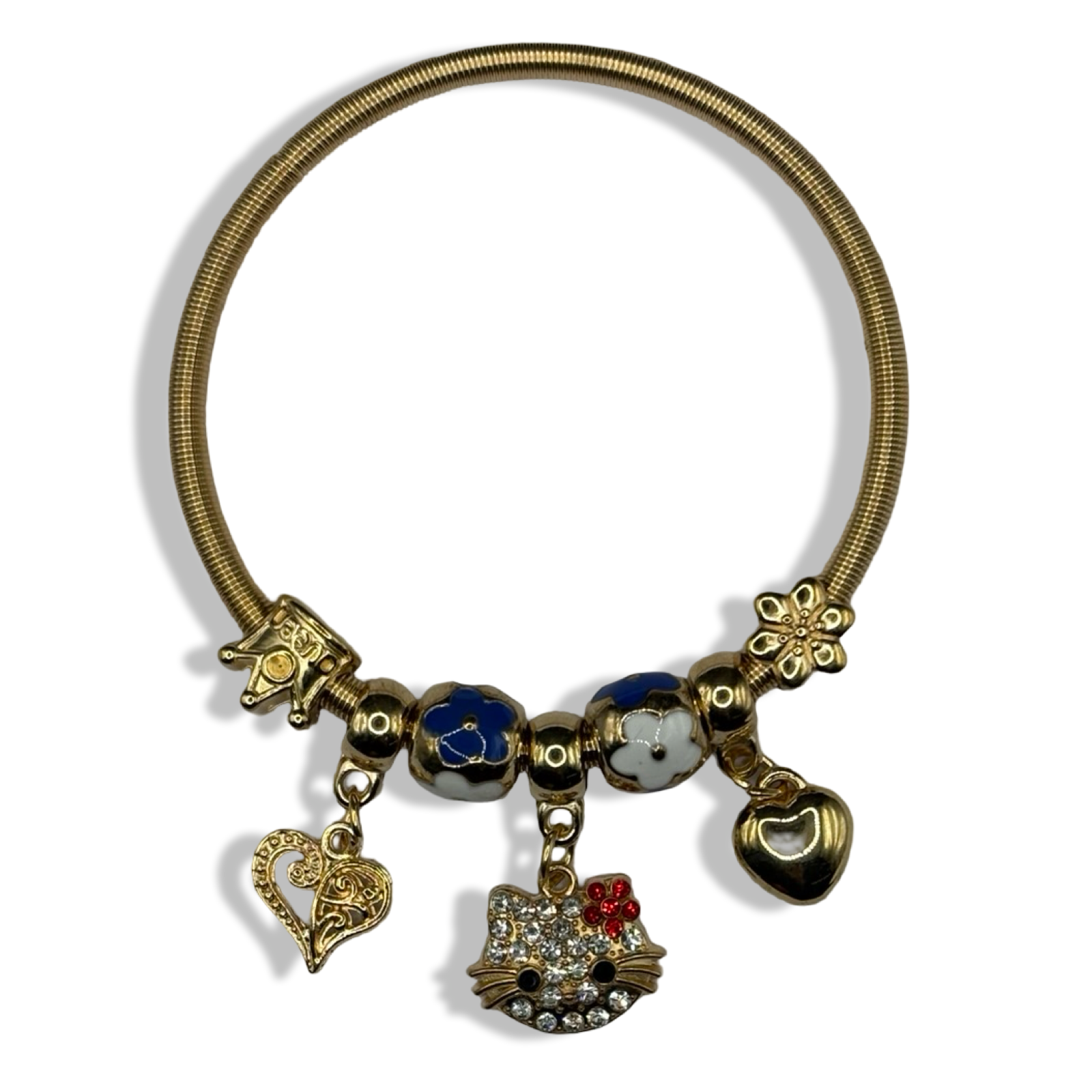 Blue & Gold It Girlie Charm Bracelet