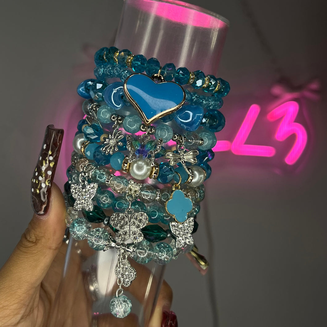 Baby Blue 10PC Mega Stack (Bracelet Bundle)