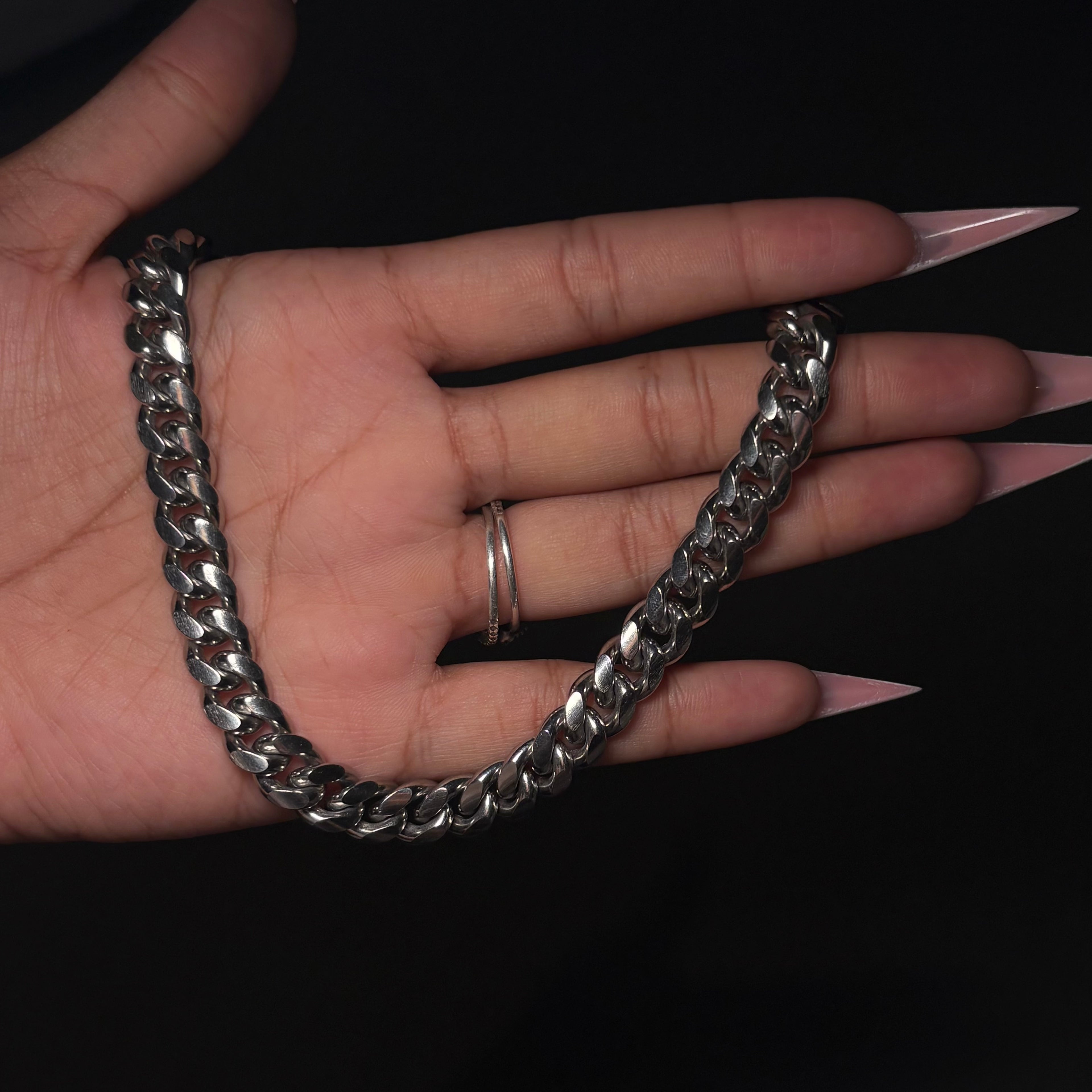 Silver Cuban Anklet