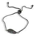 Silver Diamanté Angel Baby Adjustable Tennis Bracelet