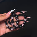 Black & Pink Adjustable Beaded Bracelet