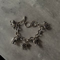 Silver Elephant Locket Charm Bracelet
