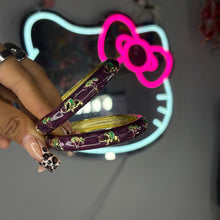 Load image into Gallery viewer, Purple &amp; Gold Etheral Beauté Patterned Bangle
