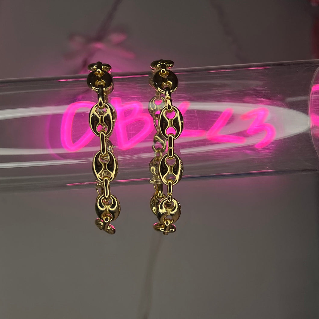 Gold G Link Tennis Bracelet