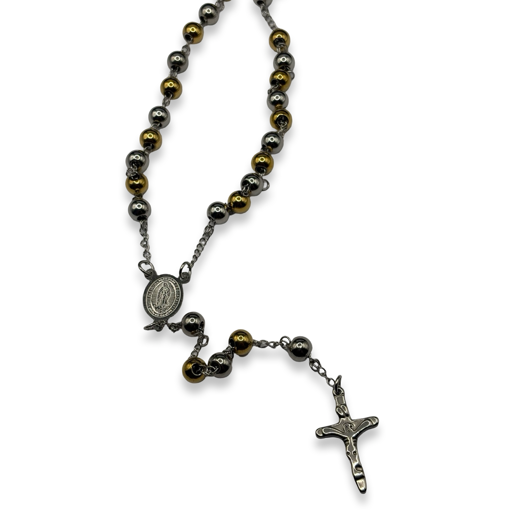 Silver & Gold Large Rosary (Non Tarnish)