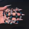 Clear Matte Crystal Adjustable Beaded Bracelet