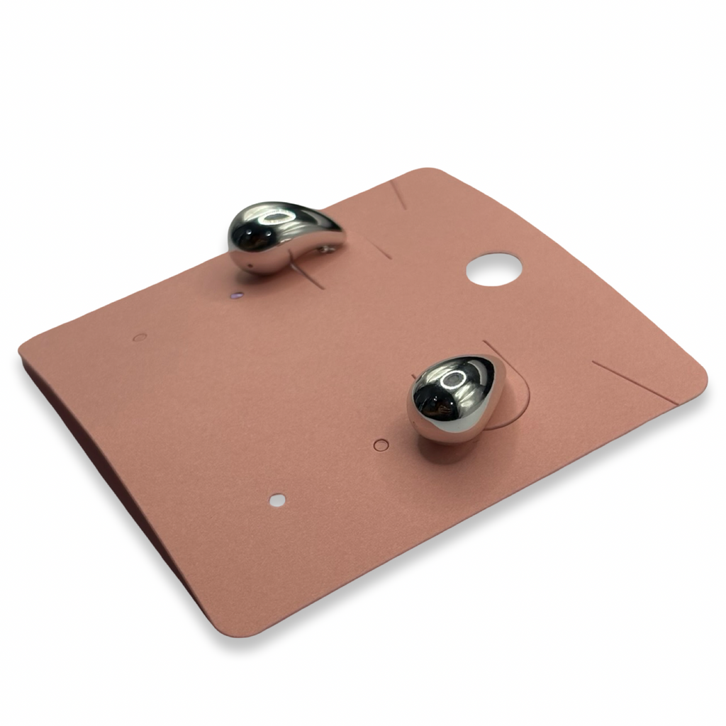 Silver Blur Stud Earrings