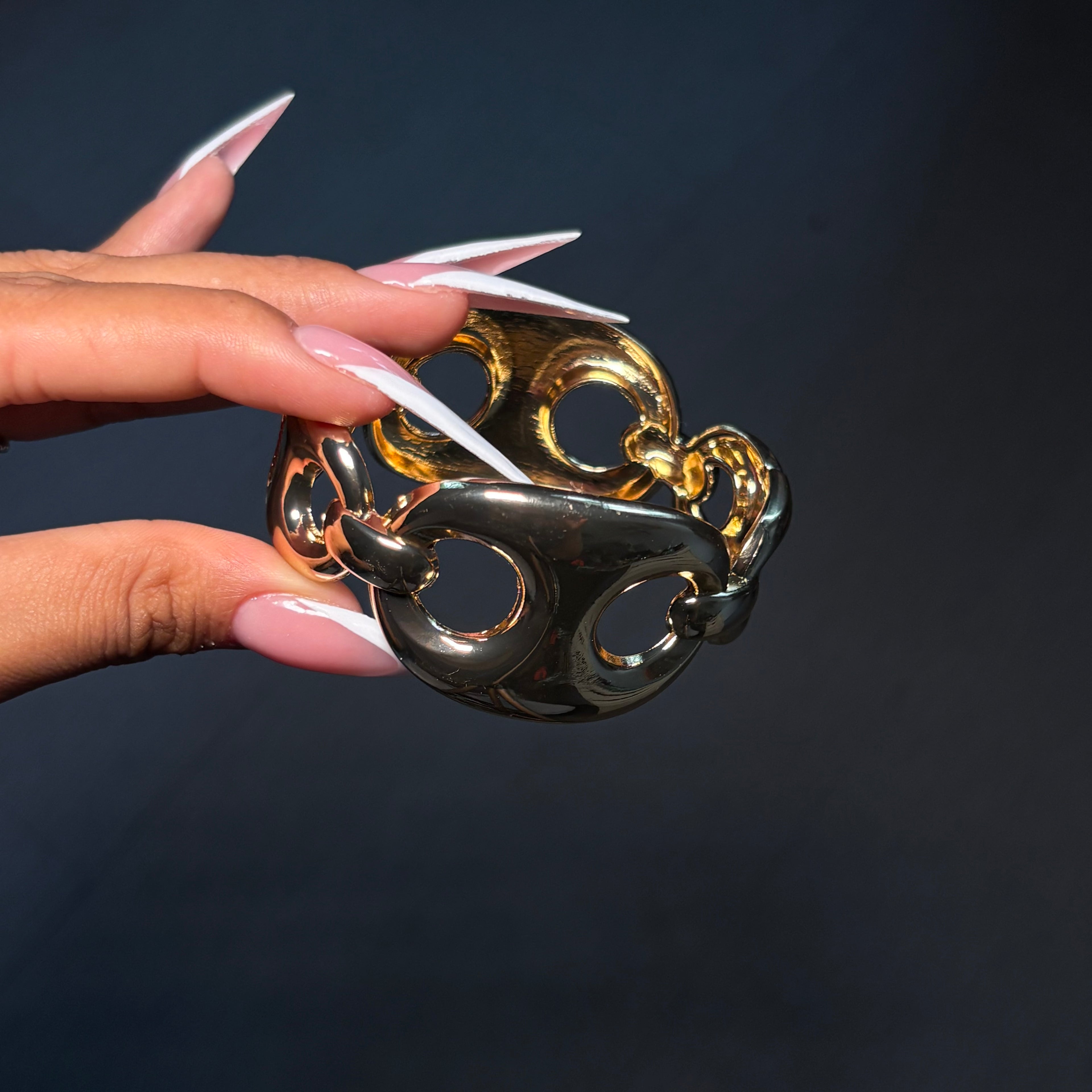 Gold XL Chunky Link Up Bangle
