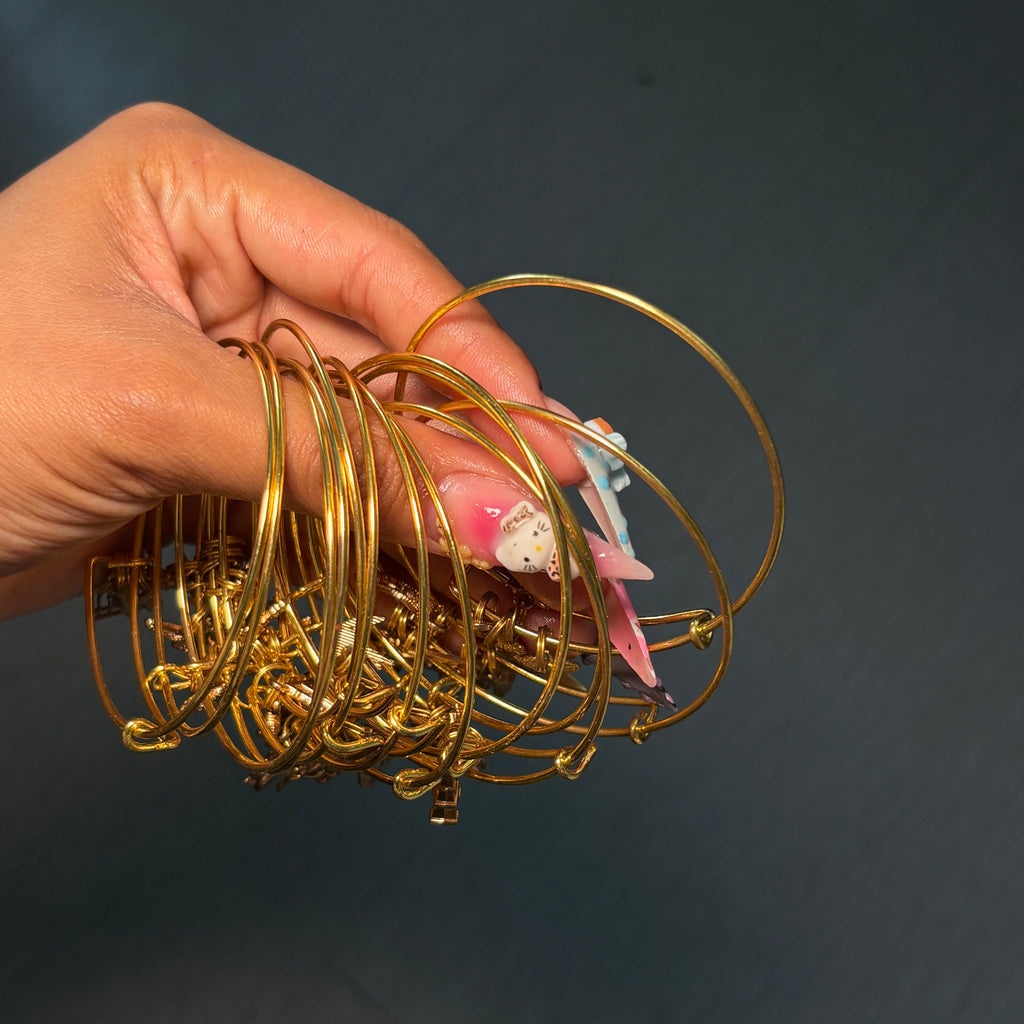 Gold 2 PC Basic Bangles (Randomized Charms!)