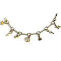 Infinite Love ♾️🎀 Gold Heart Diamond Link Charm Bracelet