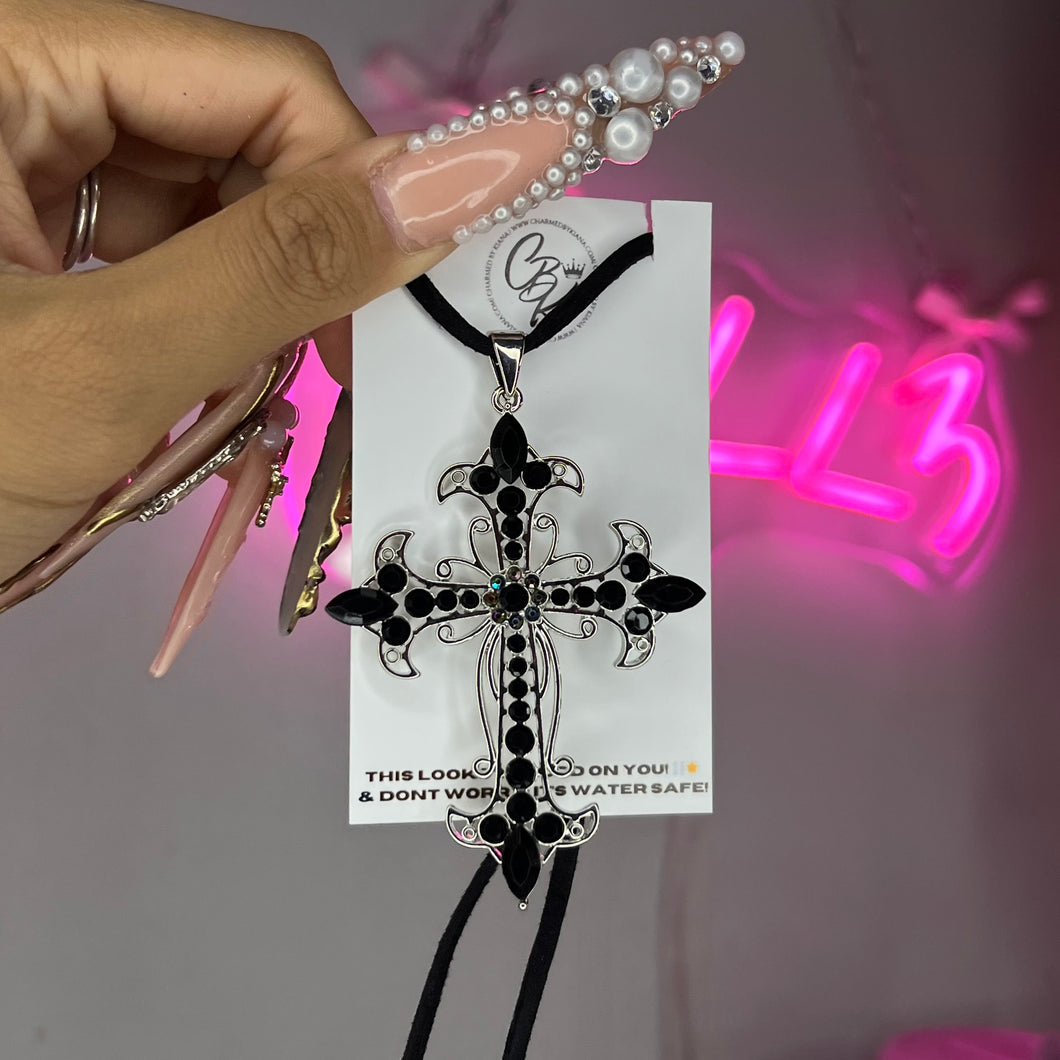 Silver Lilith Cross Necklace