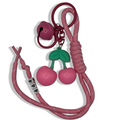 Pink 444  Cherry Charm Dangle Keychain + Bagcharmp