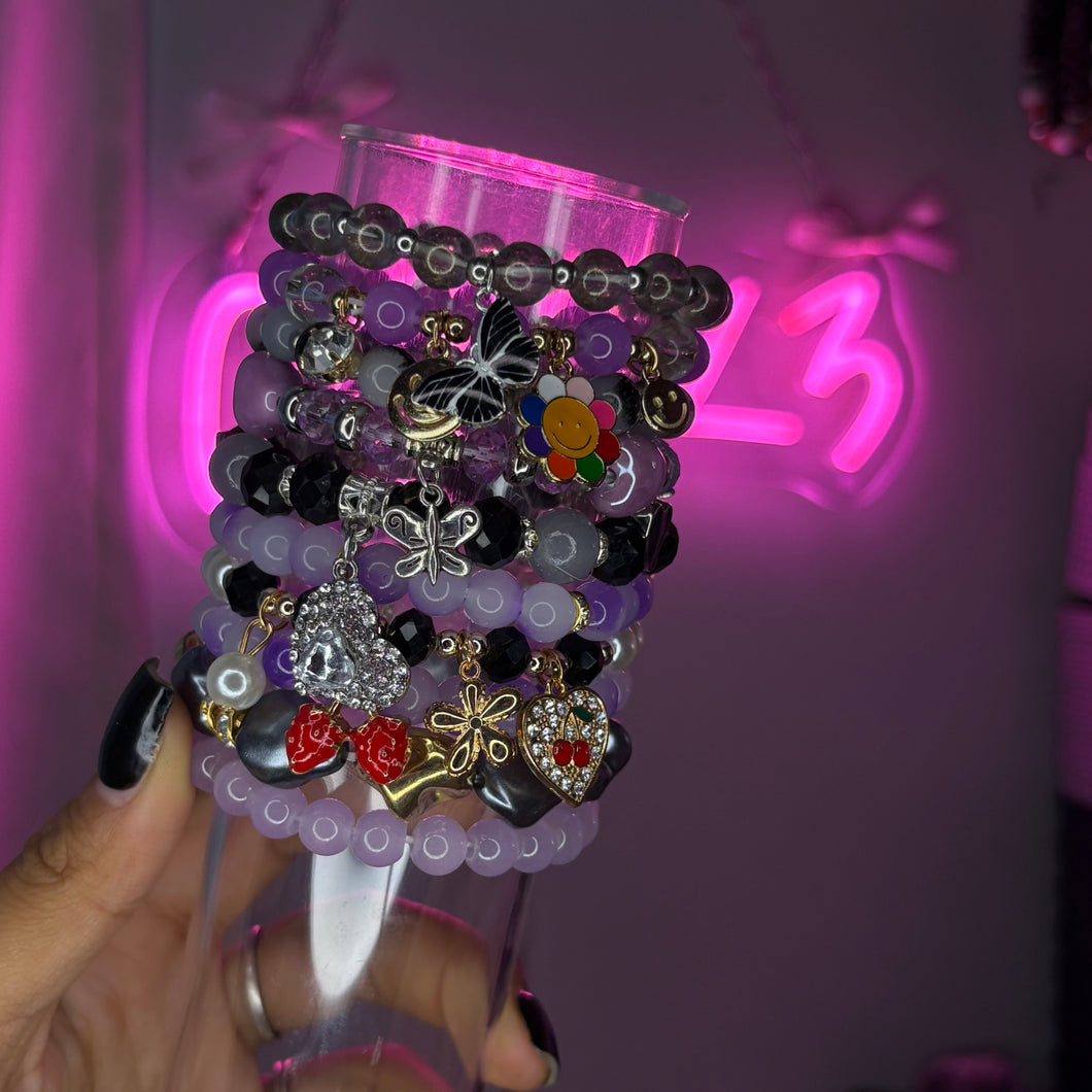 Haunter 🖤🫟10PC Meg Stack (Beaded Bracelet Set)
