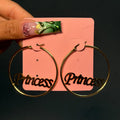 Gold Princess Hoops