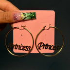 Gold Princess Hoops