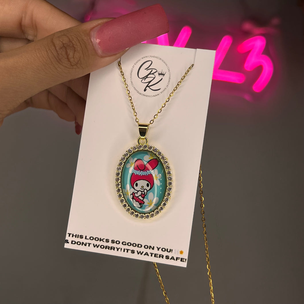 Gold Flora Bunny Necklace