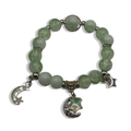 Green & Silver Luna Beaded Bracelet