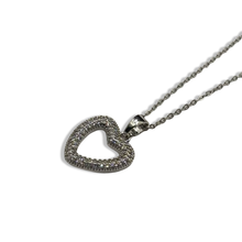 Load image into Gallery viewer, Silver Diamanté Lover Girl Necklace
