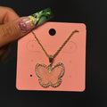 Gold & Pink Diamond Mariposita Rope Necklace