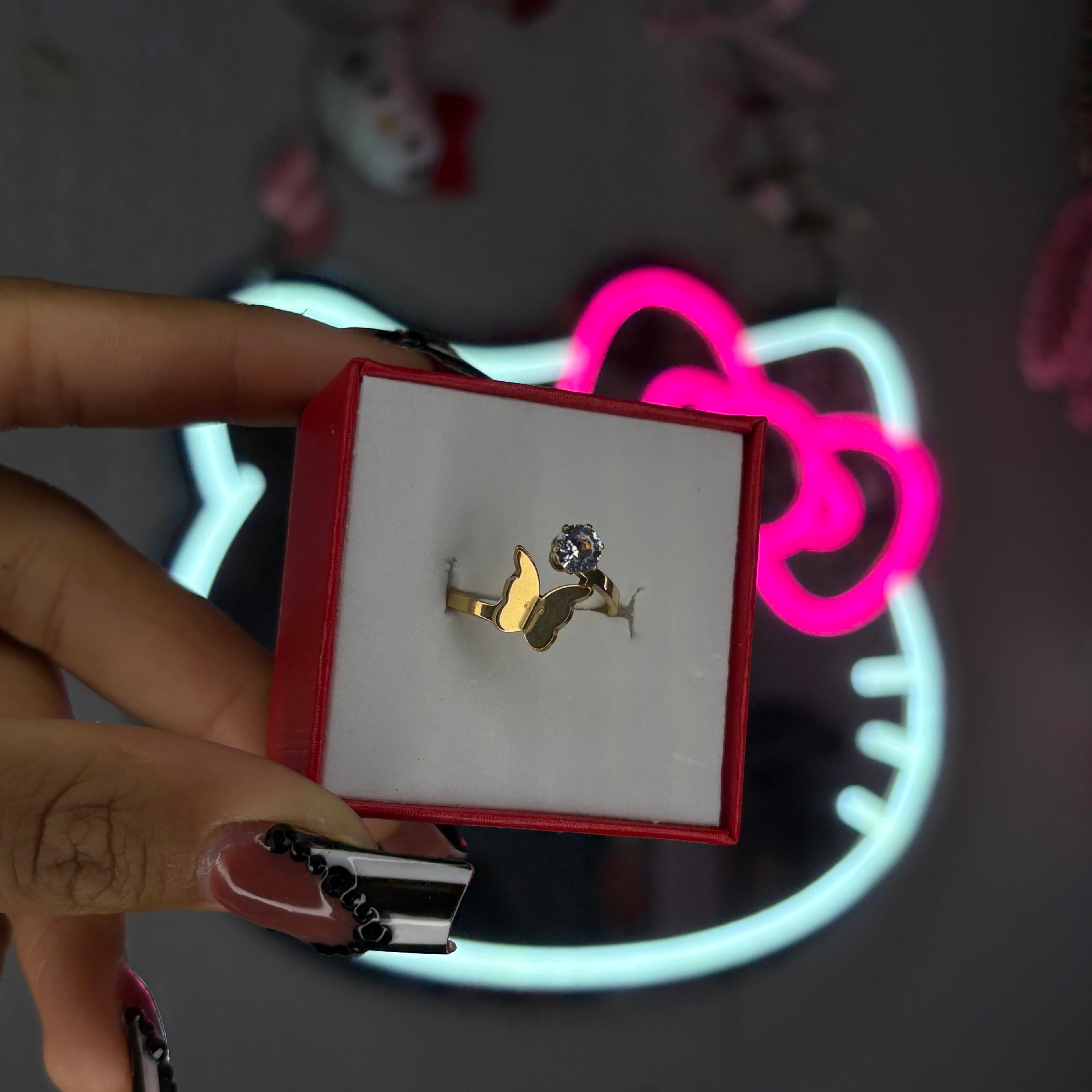 Gold Diamond Wrap Mariposa Ring SZ 8