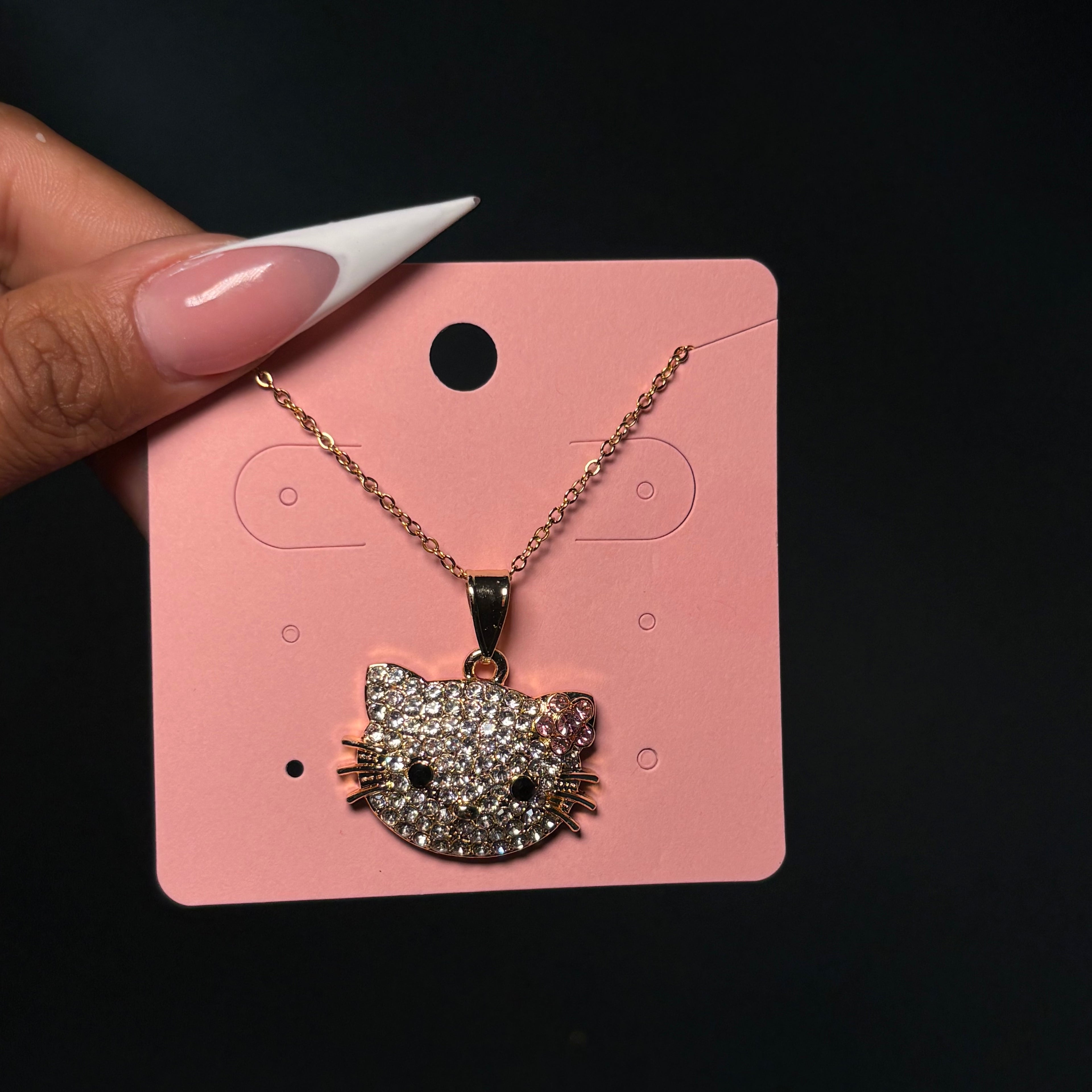 Gold & Pink Diamond It Girlie Flower Necklace 🎀 🌸