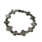 Silver Diamond Klover Tennis Bracelet