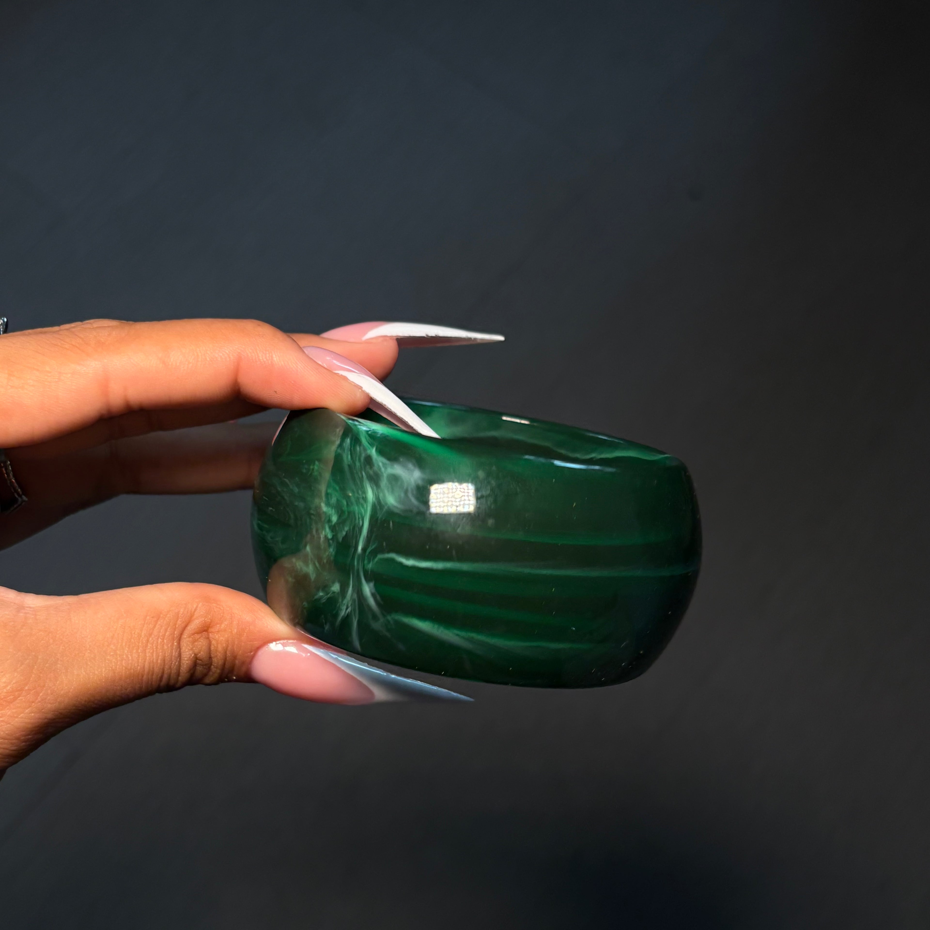 Dark Green Chunky Bangle