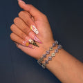 Silver & Pastel Diamond Klover Tennis Bracelet