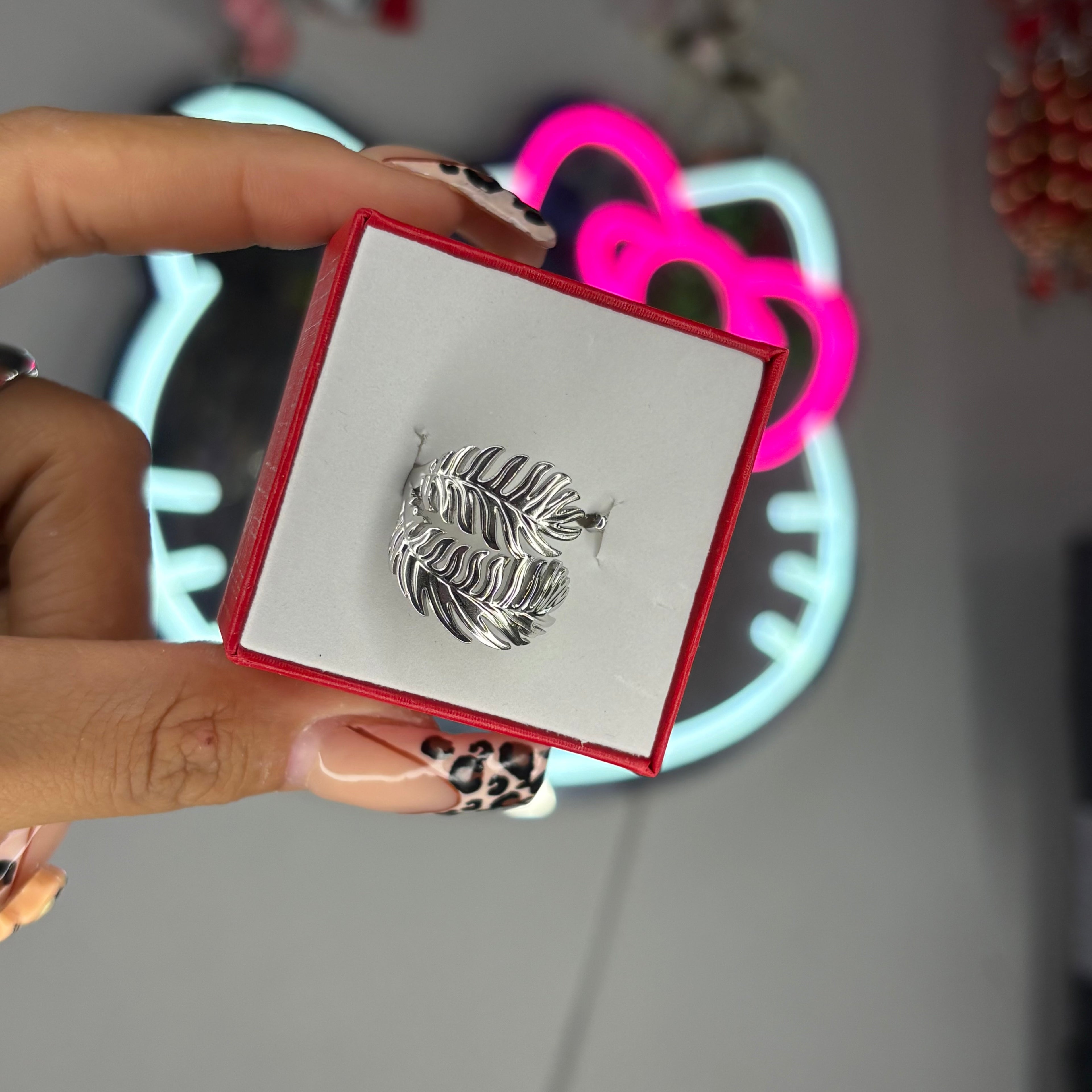 Silver Plant Mama Adjustable Ring