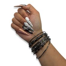 Load image into Gallery viewer, Gun Metal (Black) Bite Me  Bangle Stack
