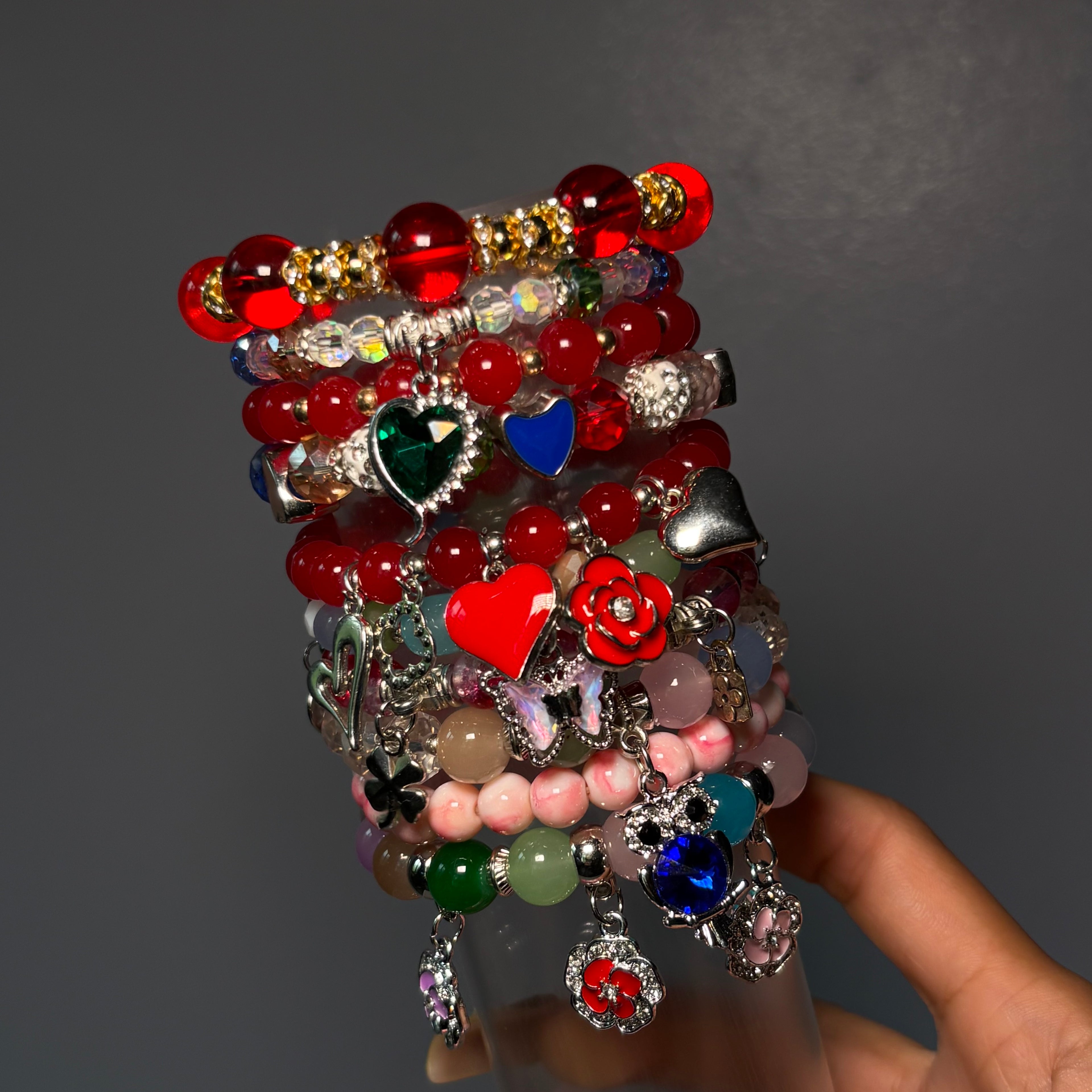 Red & Rainbow 🍒🌈10PC Mega Stack