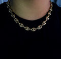 Gold Link Up Tennis Necklace