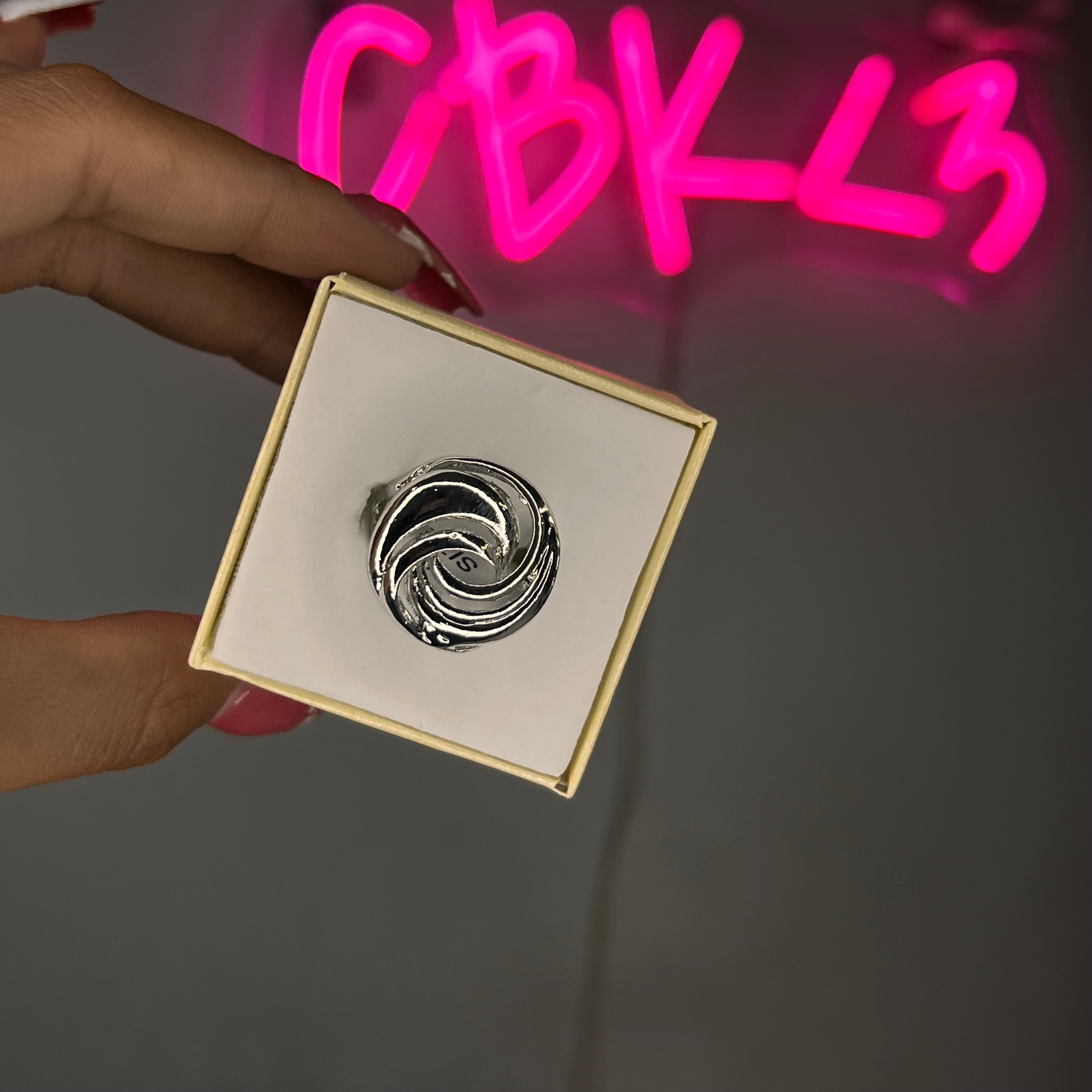 Silver Cercle De Vie Ring SZ 8