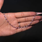 Silver & Pink Mal de Ojo Tennis Bracelet