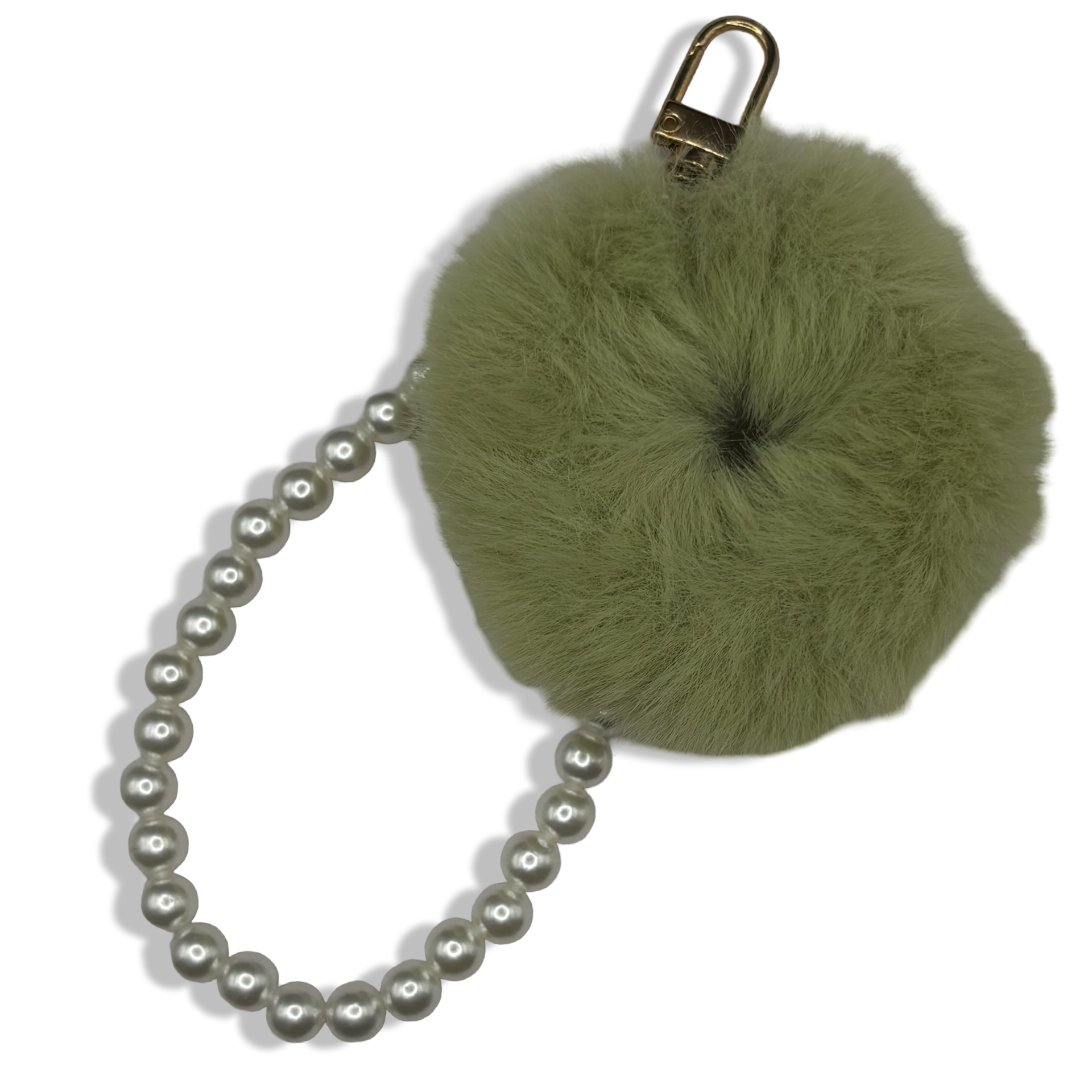 Green Fluffy Pearlita Purse Charm