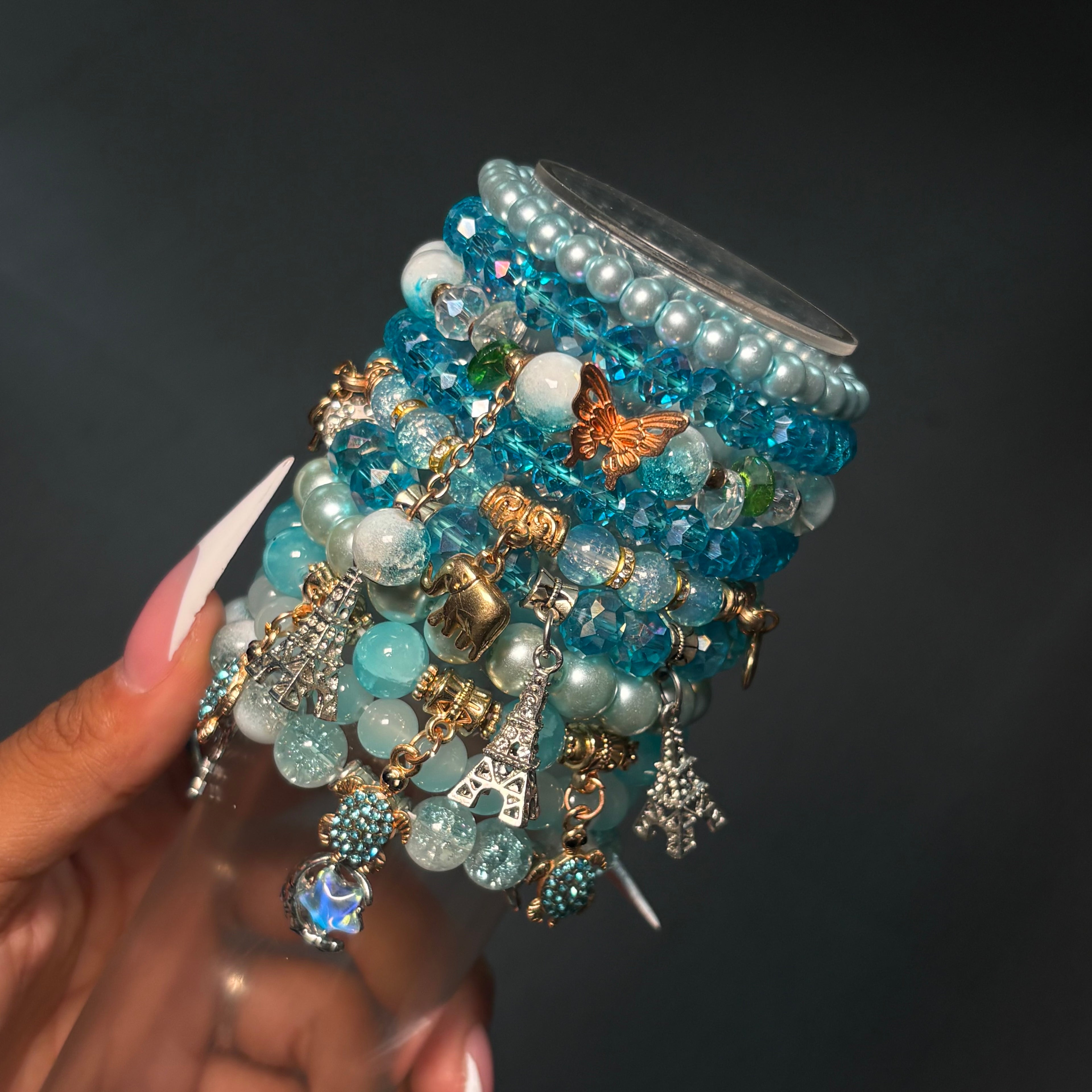 Baby Blue 🩵 3.0  10PC Beaded Mega Stack