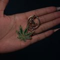 Gold & Green Blinged 420 Baddie Purse Charm