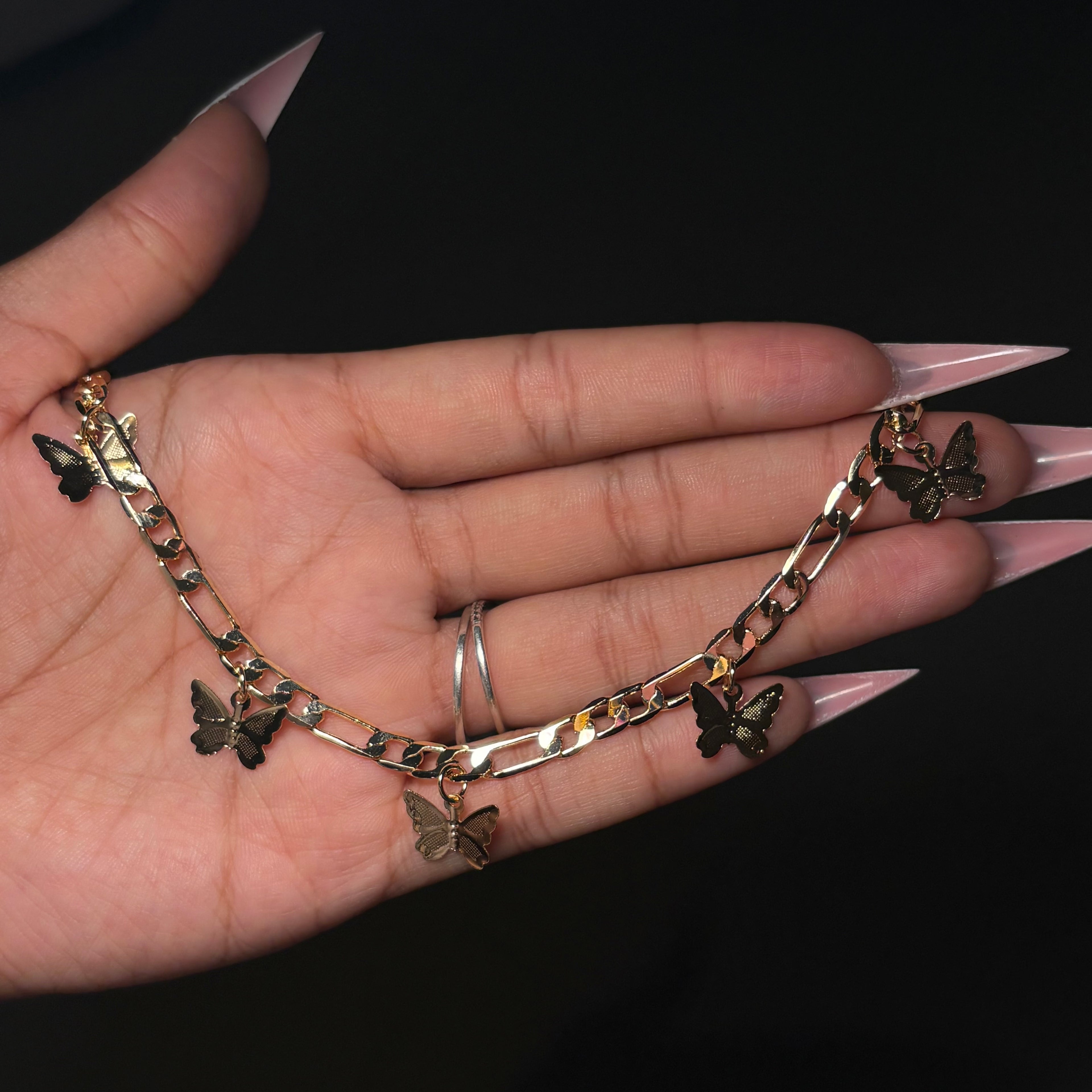 Gold Mariposa Dangle Anklet