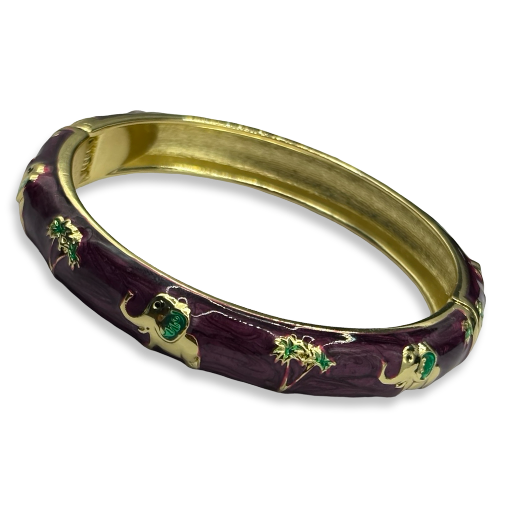 Purple & Gold Etheral Beauté Patterned Bangle