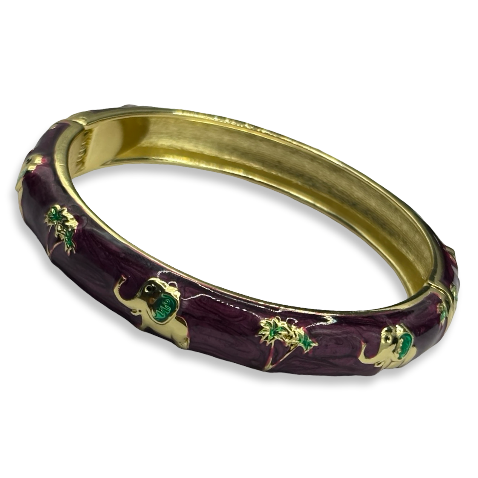 Purple & Gold Etheral Beauté Patterned Bangle