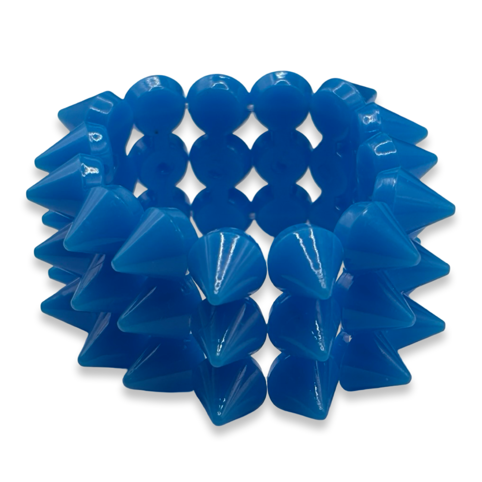 Blue Y2K Spike Beaded Bracelet