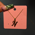 N Initial Gold Necklace