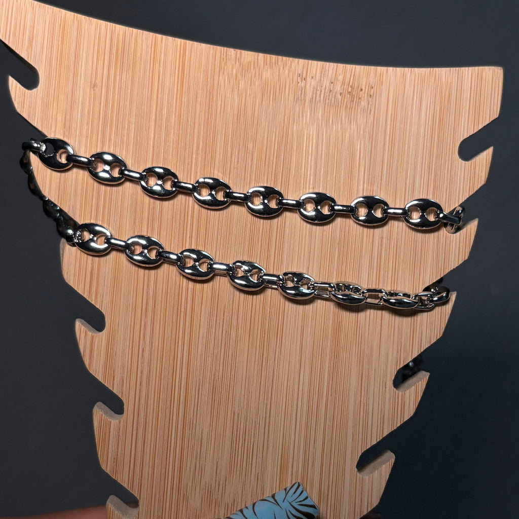 Silver Mini Link Up Anklet