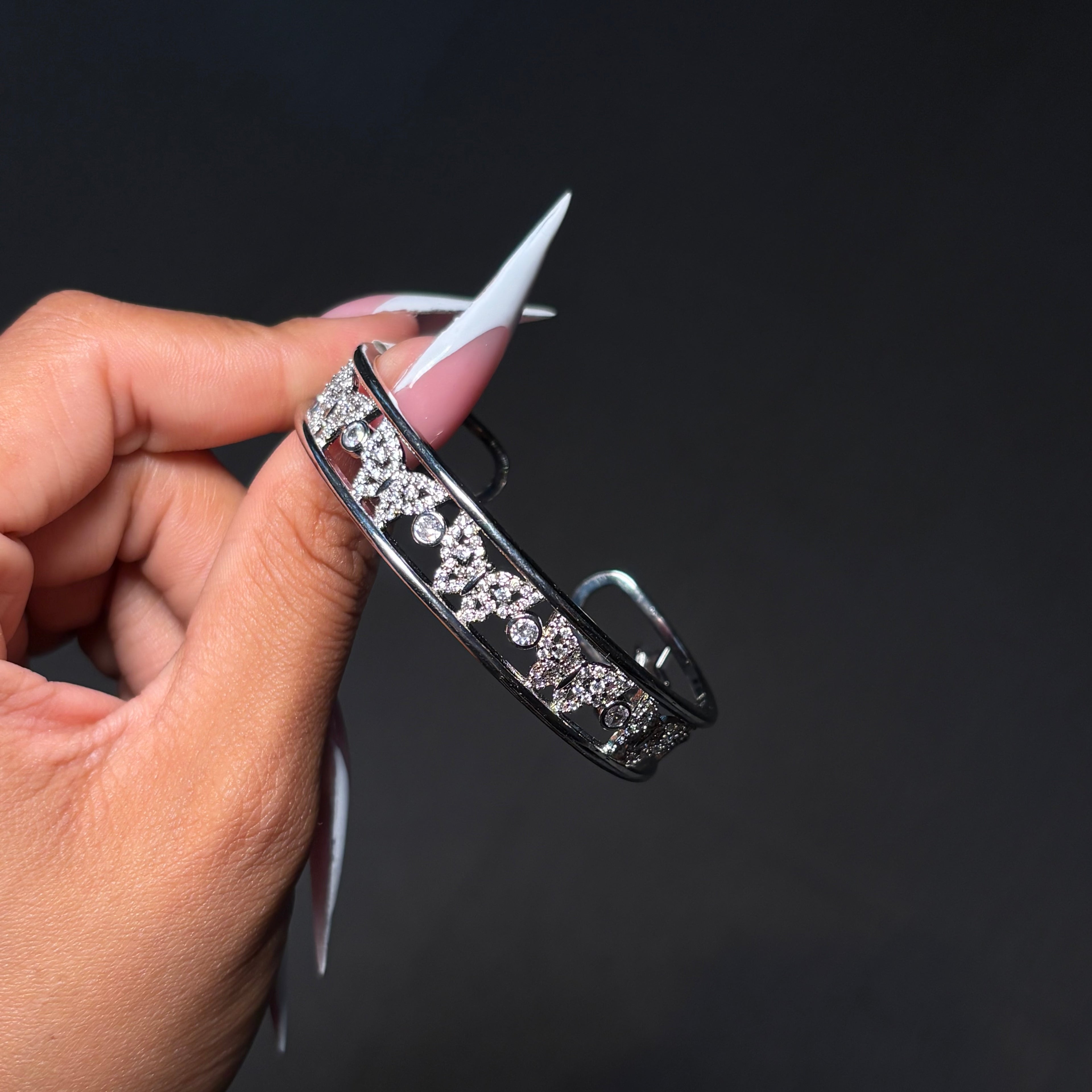 Silver Diamond Mariposita Cuff