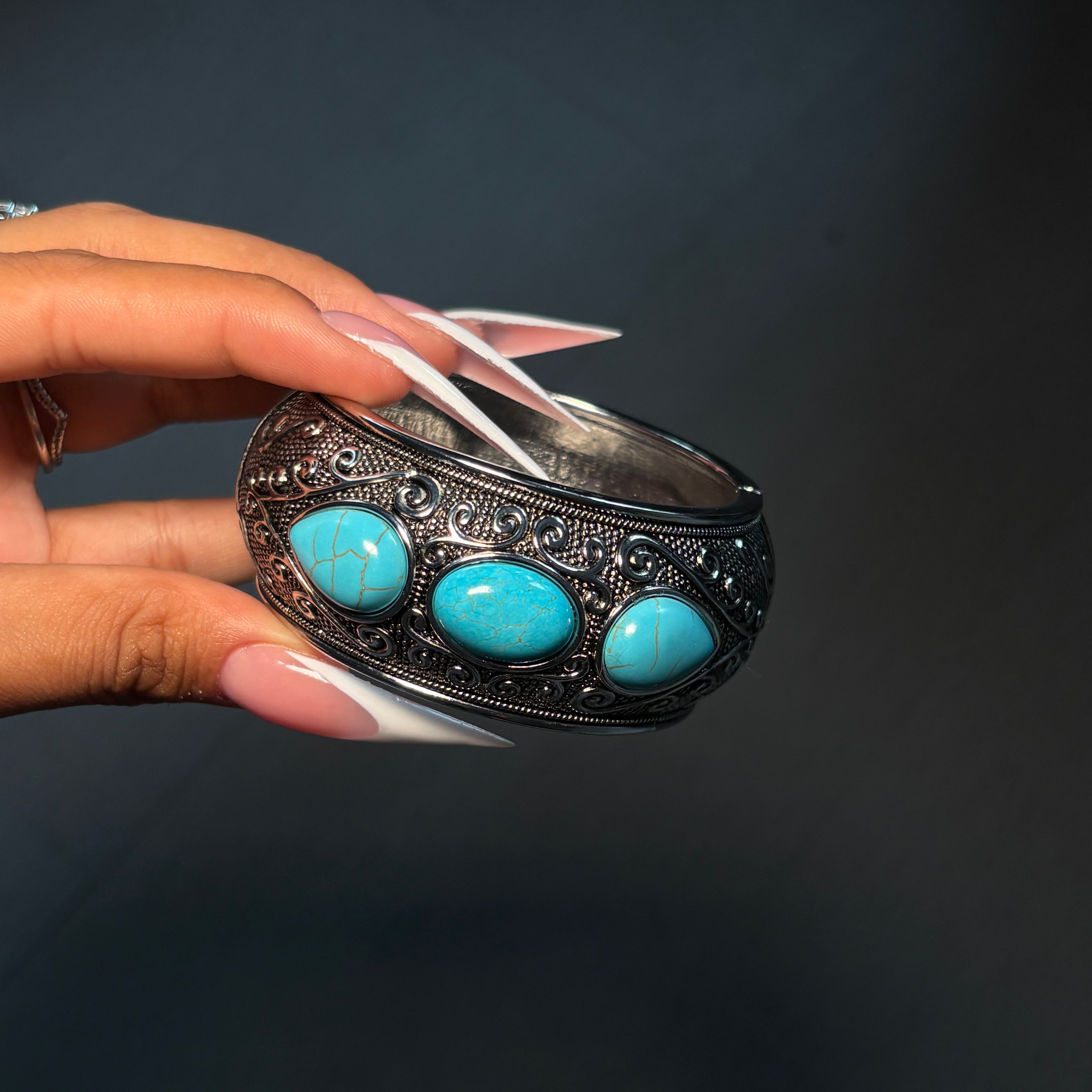 Silver Santorini Chunky Bangle