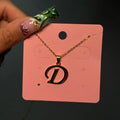 D Initial Gold Necklace